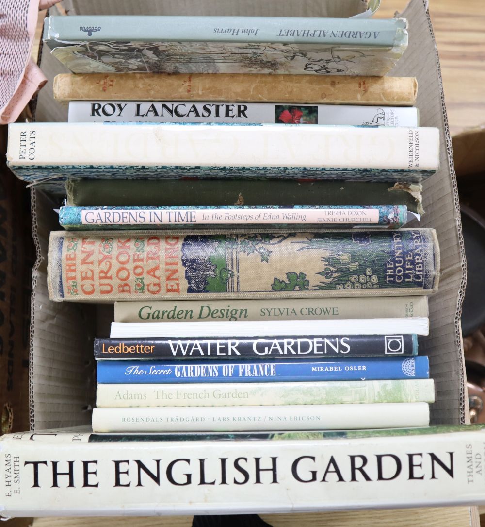 A collection of garden reference books: